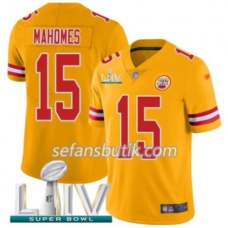 Kansas City Chiefs Tröjor Patrick Mahomes 15 Nike Gold 2020 Super Bowl LIV - Herr Kansas City Chiefs Tröjor Patrick Mahomes 15 Nike Gold 2020 Super Bowl LIV - Herr